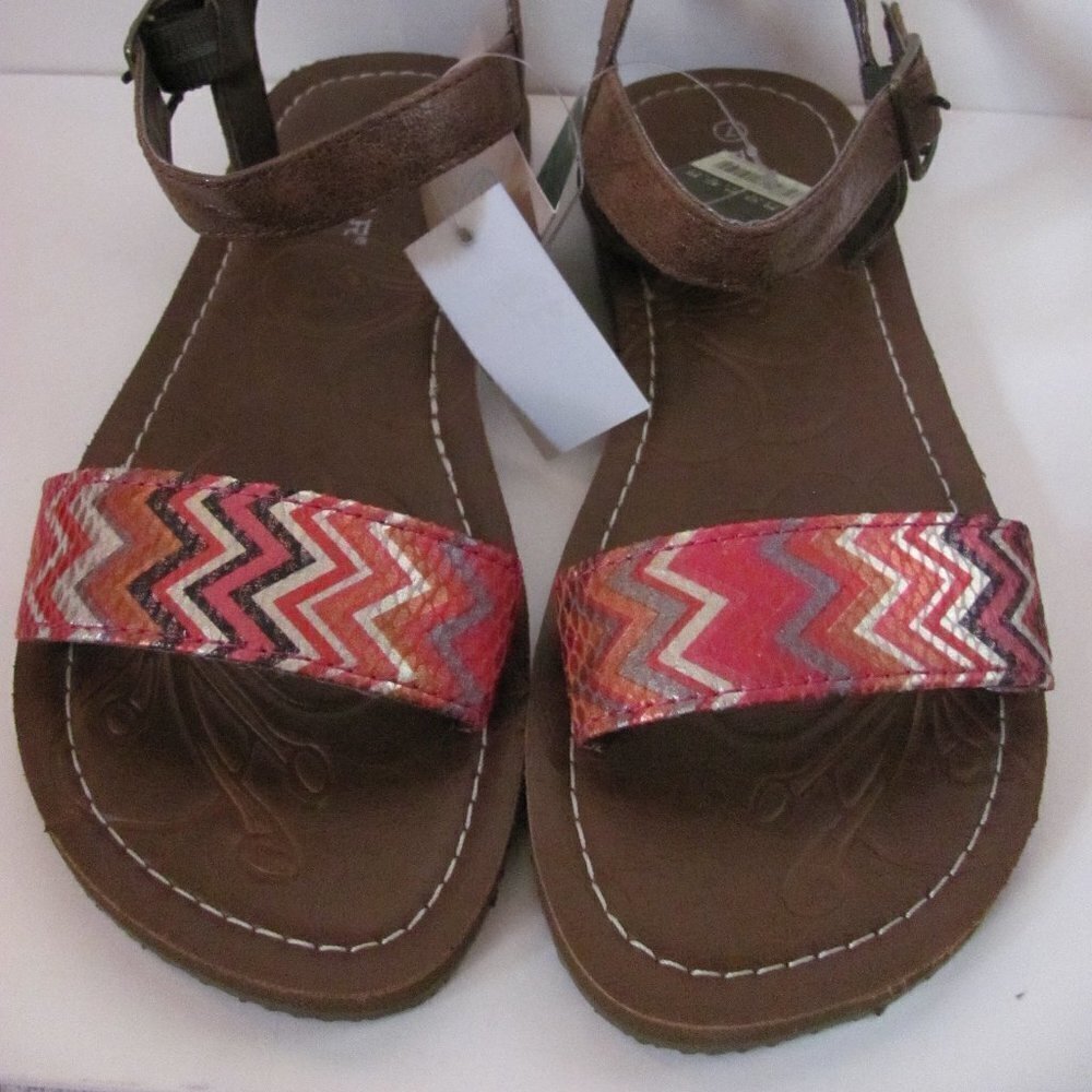 Roper Ladies Aztec Printed Slide Sandals  Brand New In Box  Buckle Closu…